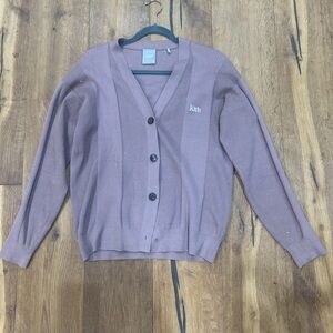 Kith mauve ribbed Button-Up Cardigan